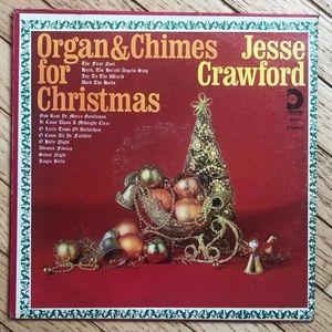 VINTAGE ORGAN & CHIMES FOR CHRISTMAS JESS CRAWFORD VINYL RECORD MUSIC ALBUM